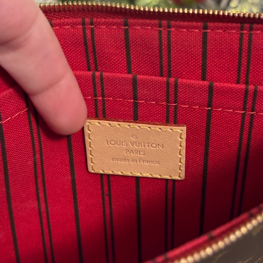 Louis Vuitton LV Brown Monogram Neverfull Zippered Pouch Clutch NEW - Picture 8 of 10